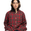 60's Plaid Loop Collar Shirt - Medium