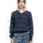 1970s Velvety Striped Sweatshirt