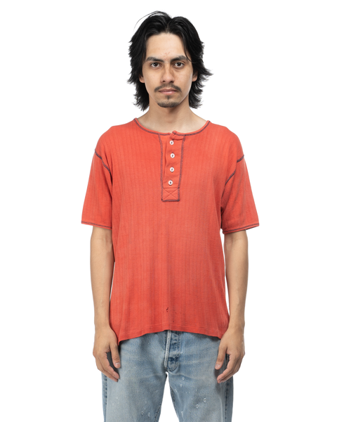 1960s Contrast-Stitch Henley Tee