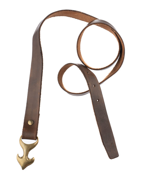 80's Brass Buckle Belt - 32"-38"