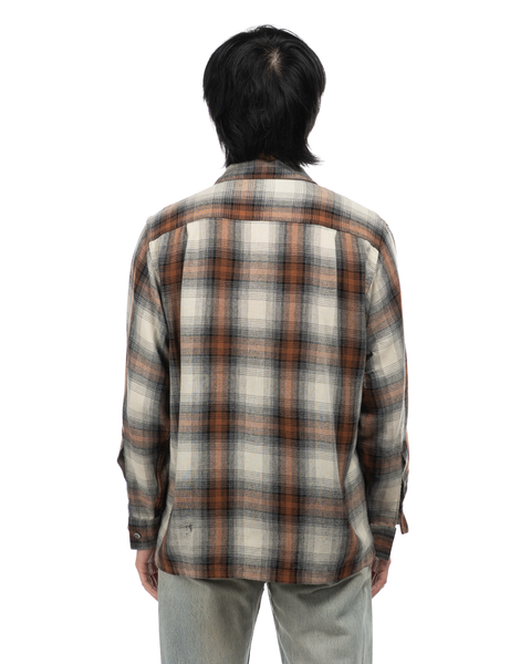 1960s Shadow Plaid Flannel Shirt