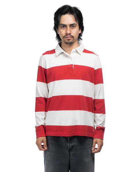 1990s Lands' End Striped Rugby Shirt