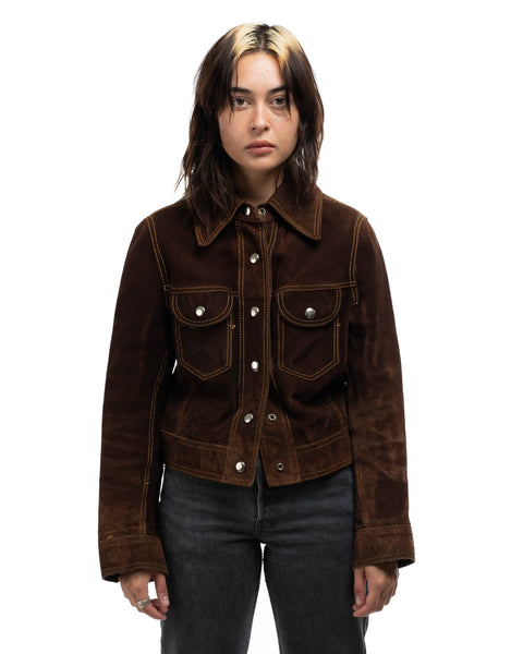 70's Suede Trucker Jacket - Small