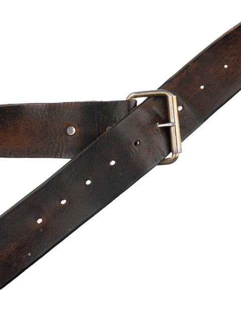 70's Wide Leather Belt - 32" - 39"