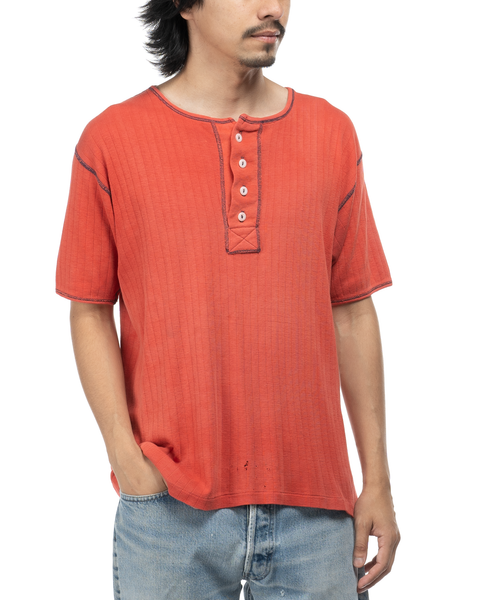 1960s Contrast-Stitch Henley Tee