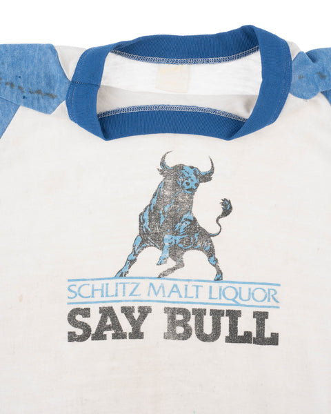 70's Schlitz Bull Raglan - Medium