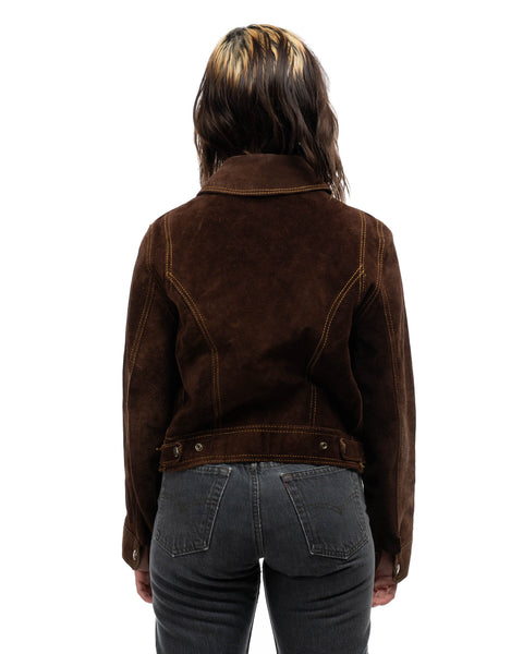 70's Suede Trucker Jacket - Small