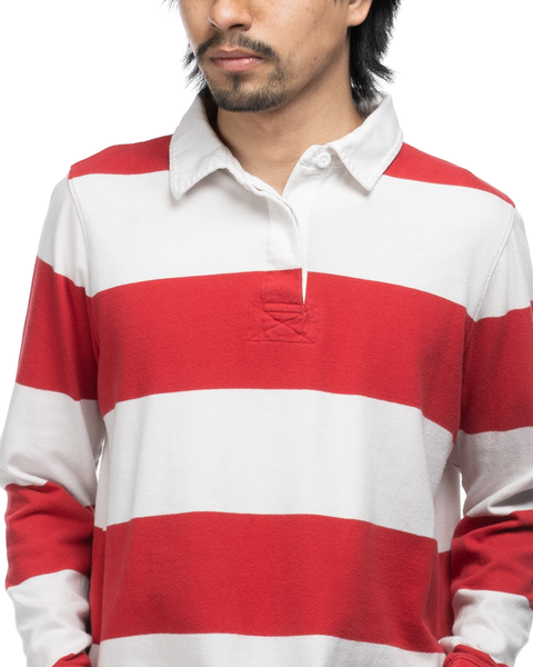 1990s Lands' End Striped Rugby Shirt
