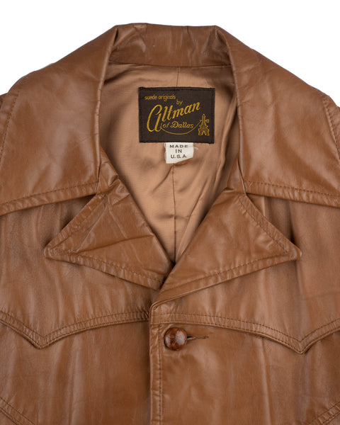 70's Leather Western Jacket - Large