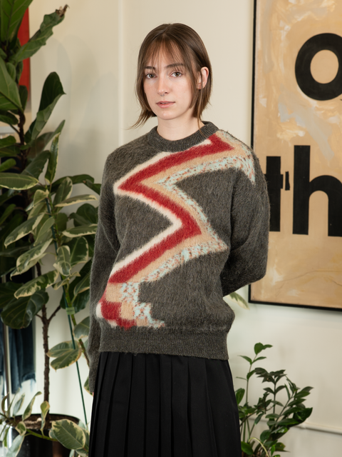 1970s Mohair Zig & Zag Sweater
