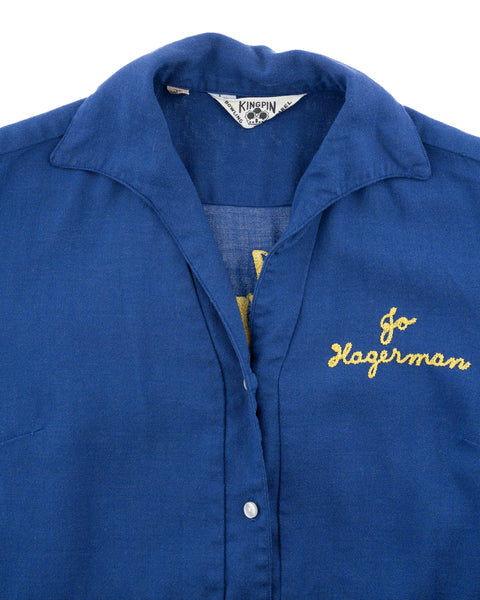 70's Chain-Stitched Bowling Club Shirt - Small