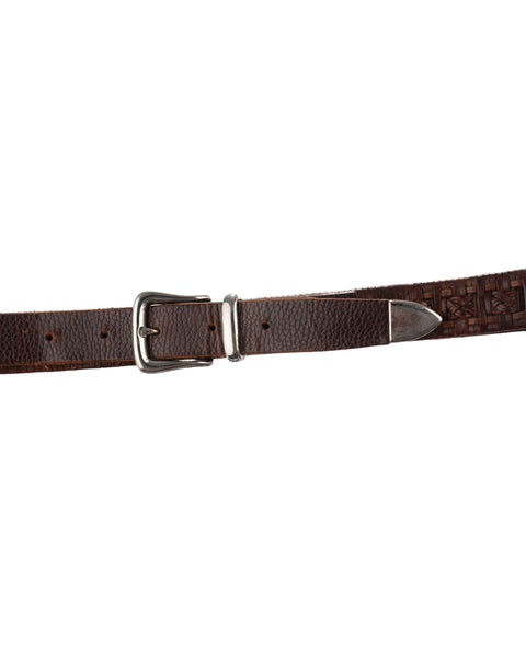 90’s Metal Tipped Braided Leather Belt - 31"-36"