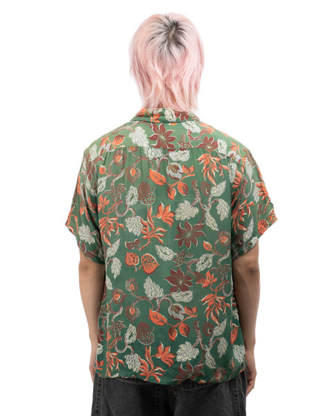 50's Jayson Pattered Rayon Loop Collar - Large