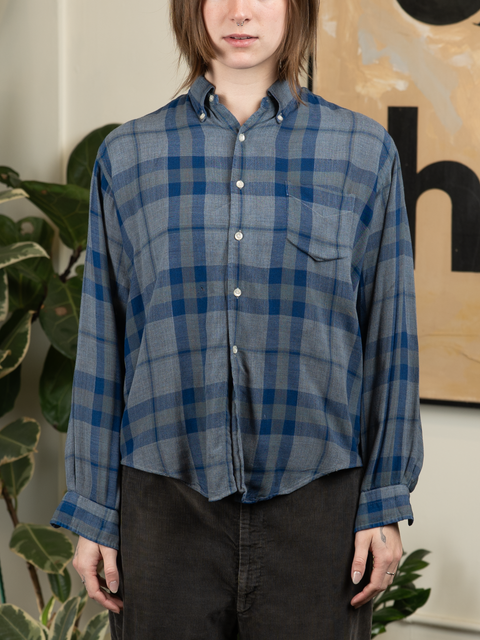 1960s Rayon Oxford Collar Shirt