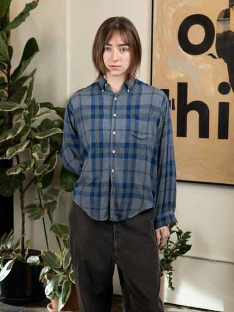 1960s Rayon Oxford Collar Shirt