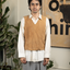 1970s Suede & Knit Vest