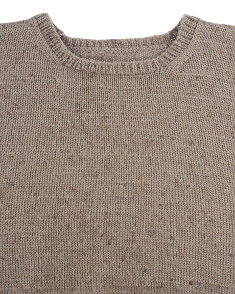 60's Cropped Hand-Knit Sweater - Medium