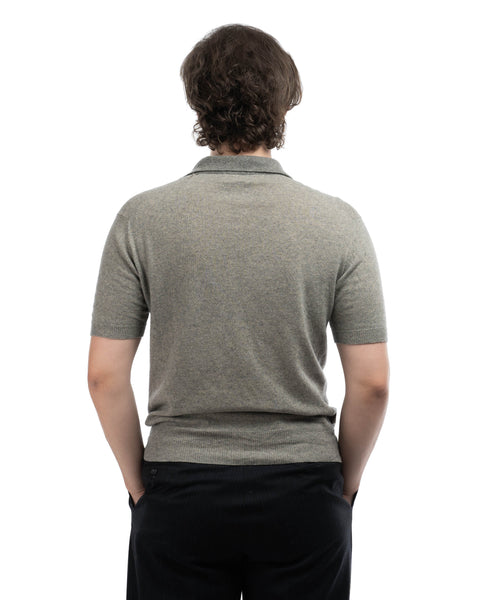 60's Woolen Polo Shirt - Medium