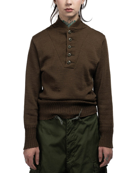 70's Mil-Spec Henley Sweater - Medium