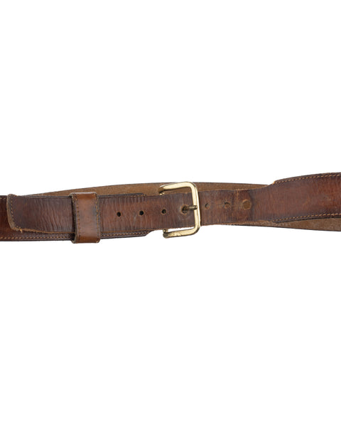 70’s Leather Belt - 32”-38”