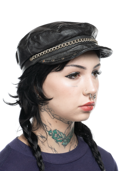 1970s Studded Biker Hat