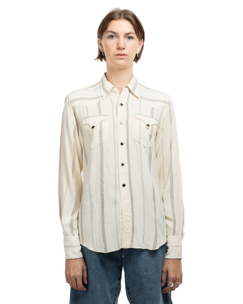 50's Rayon Western Shirt - Medium