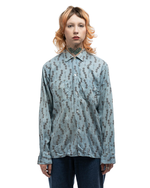 60’s Sword-Patterned Shirt - Medium