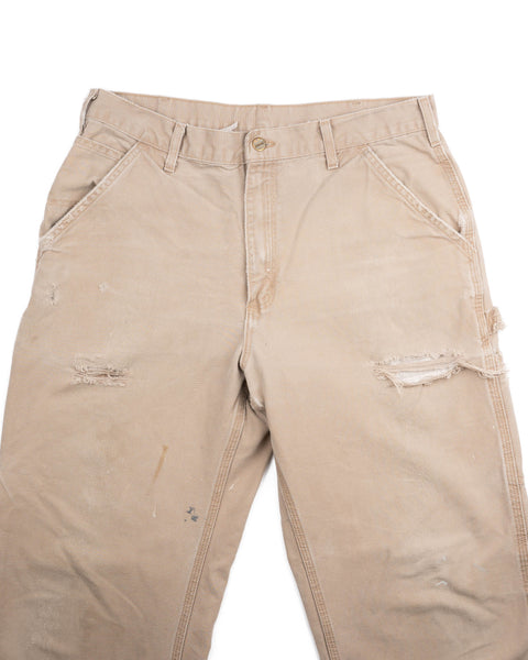 90's Carhartt Thrashed & Repaired Dungarees - 33" x 31"
