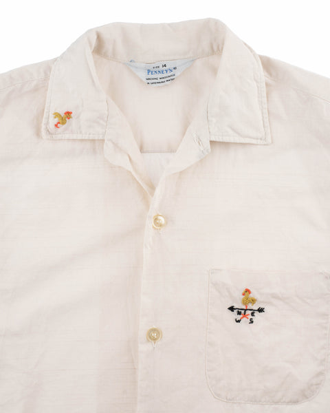 50's Embroidered Penney's Shirt - XS