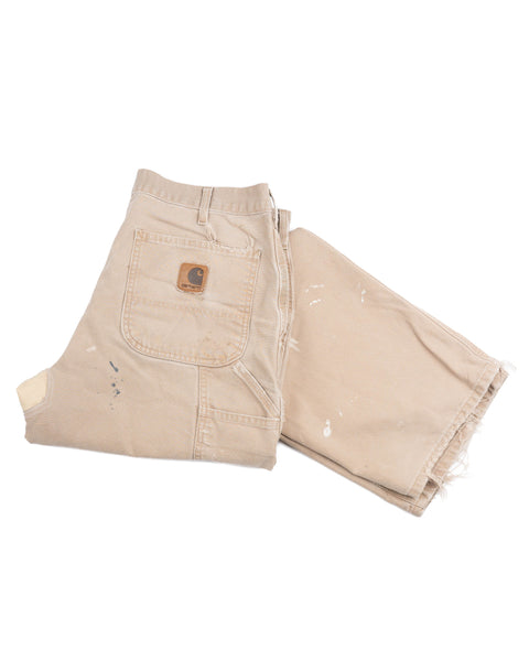 90's Carhartt Thrashed & Repaired Dungarees - 33" x 31"