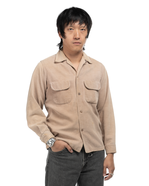 1950s Towncraft Corduroy Loop Collar Shirt
