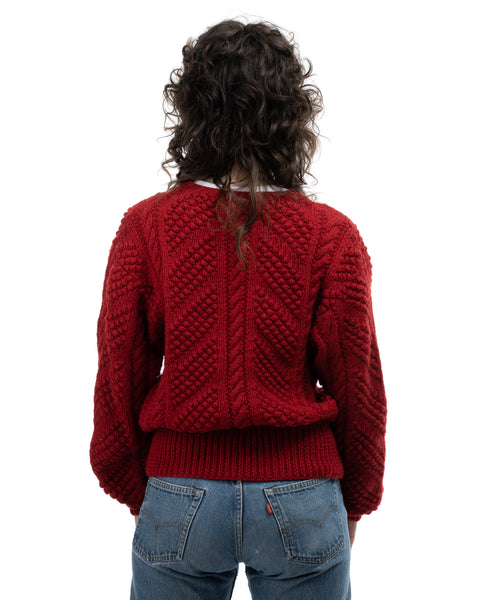 60’s Chunky Knit Cardigan Sweater - Medium