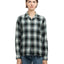 60's Shadow Plaid Loop Collar Shirt - Medium