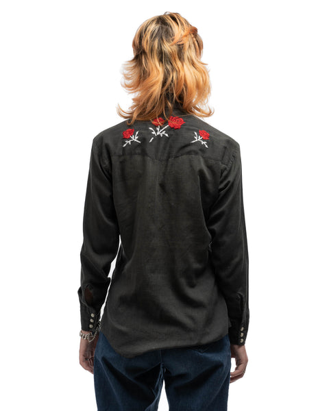 70's Rose Western Shirt - Small