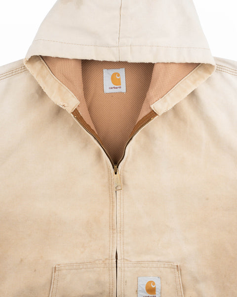 80's Thermal Lined Hooded Carhartt Jacket - Large