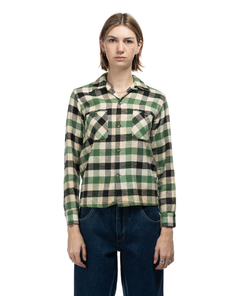 1960s Cotton Loop Collar Flannel