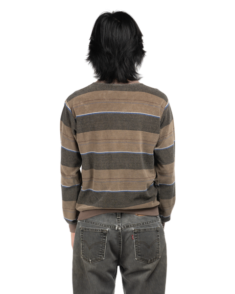 1970s Velvety Striped Sweatshirt