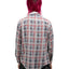 60's Plaid Loop Collar Shirt - Medium