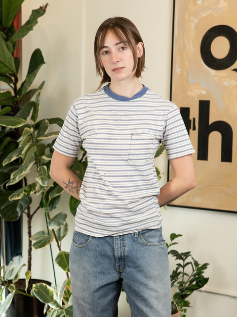 1970s Striped Pocket Tee