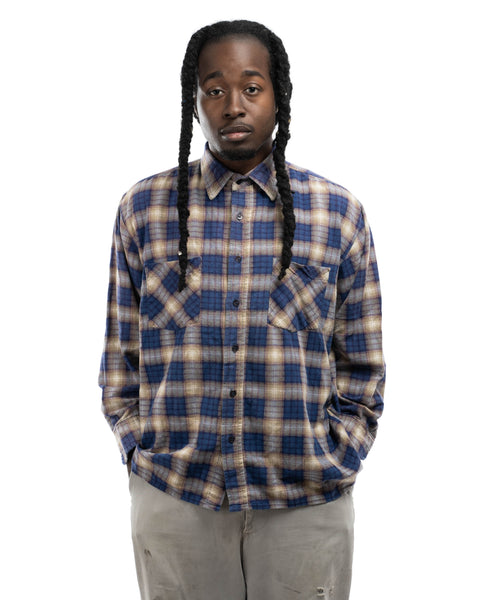 90's Soft Plaid Flannel - Large
