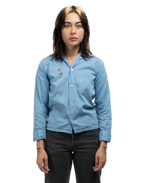 60's Embroidered Shirt - XS