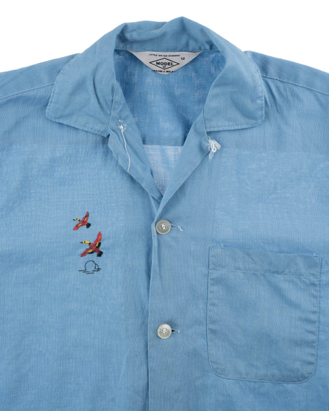 60's Embroidered Shirt - XS