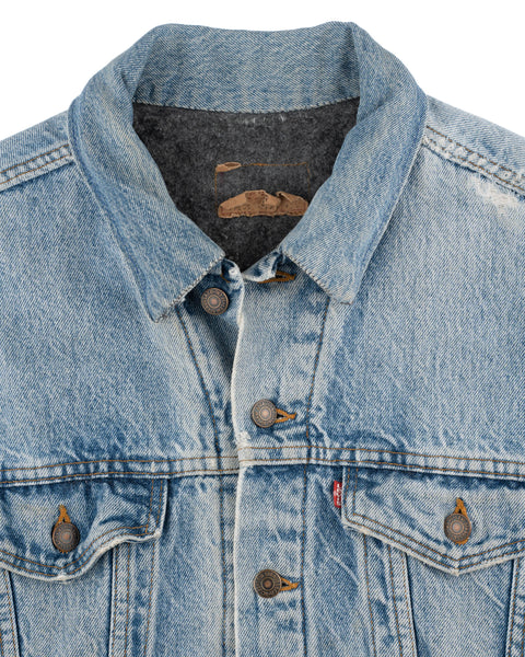80's Blanket Lined Levi's Type 3 Trucker Jacket - Large