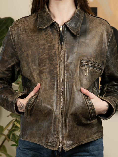 1950s Side-Cinch Leather Jacket