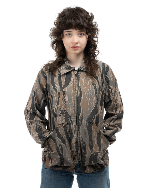 70's Tiger Stripe Camo Hunting Jacket - Medium