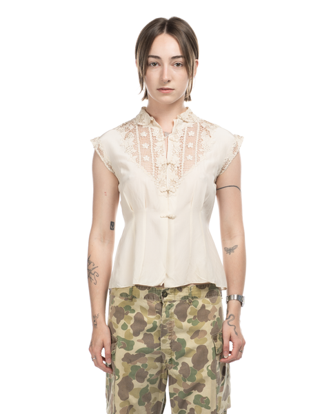 1960s Lace Silk Shirt