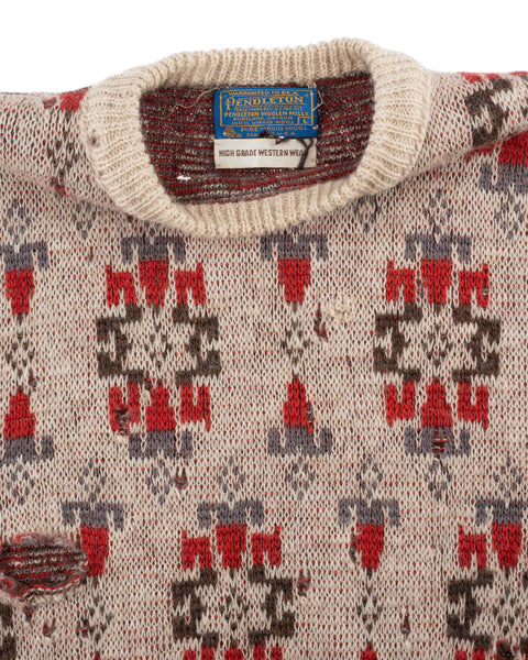 70's Pendleton Western Sweater - Large
