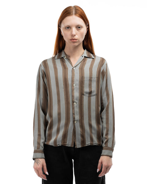 50’s Metallic Striped Button-Up - Medium