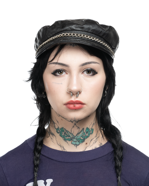 1970s Studded Biker Hat
