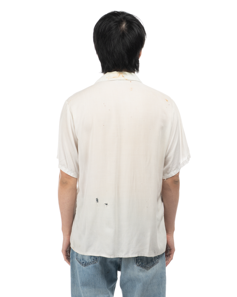 1950s Thrashed Rayon Loop-Collar Shirt